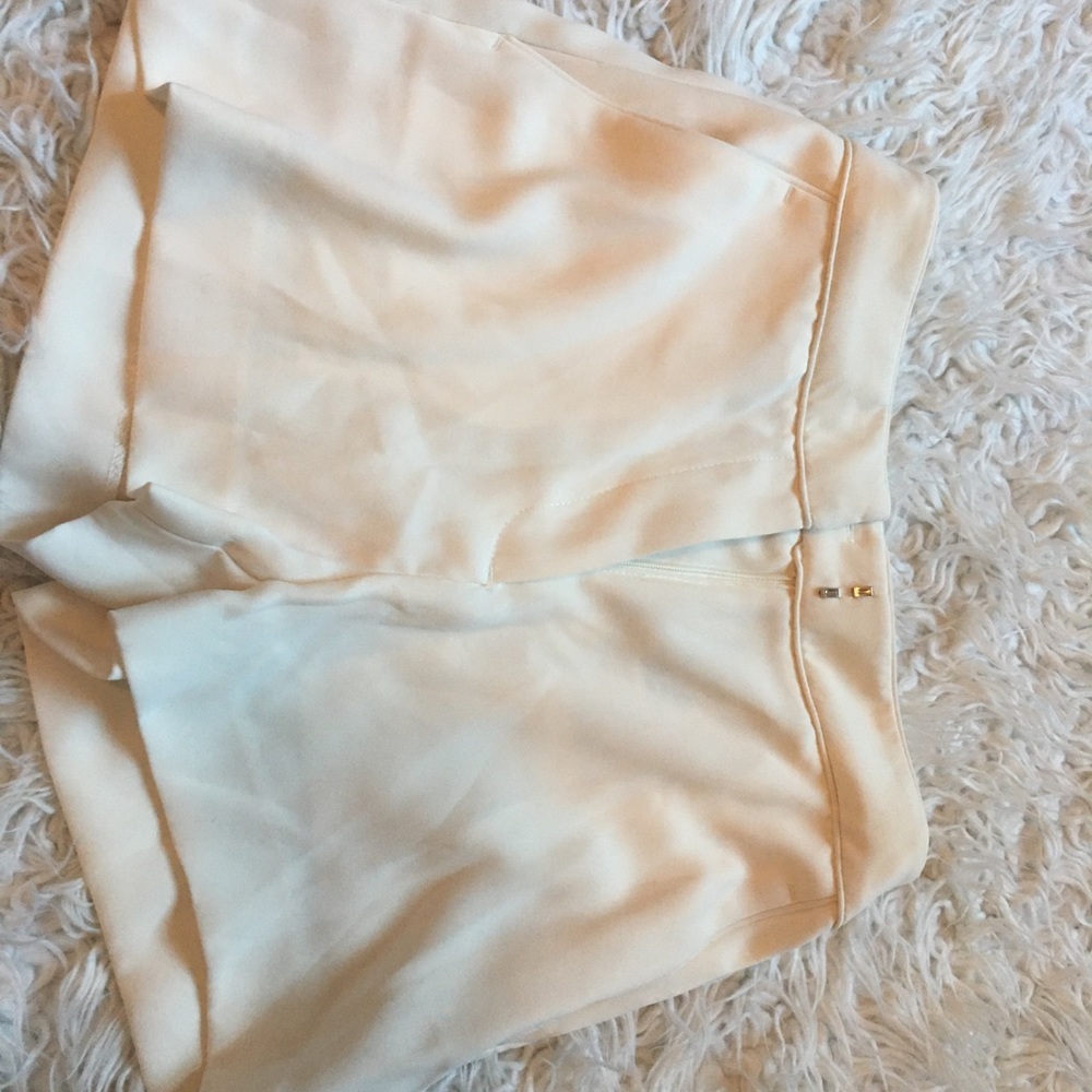 Off white silky loose shorts